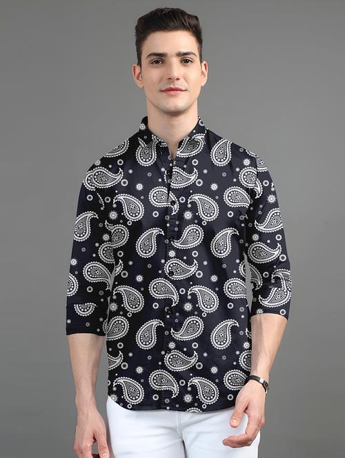 Men Printed Collared Long Sleeves Casual Shirt - 21874529 - Very Small Image - 1