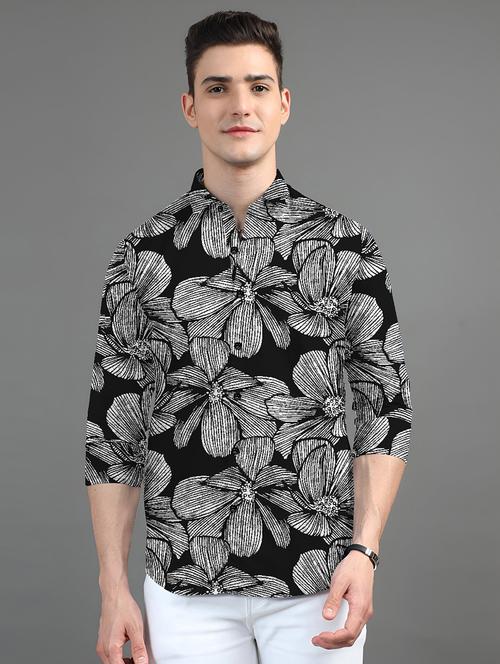men printed long sleeves casual shirt - 21874562 - Very Small Image - 1