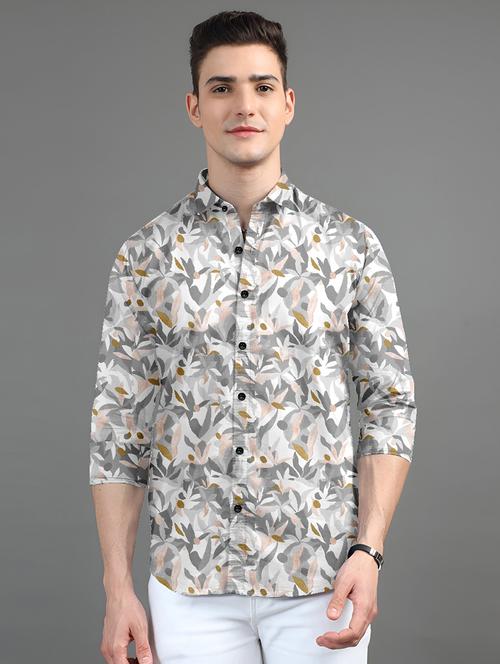 men printed long sleeves casual shirt - 21874566 - Very Small Image - 1