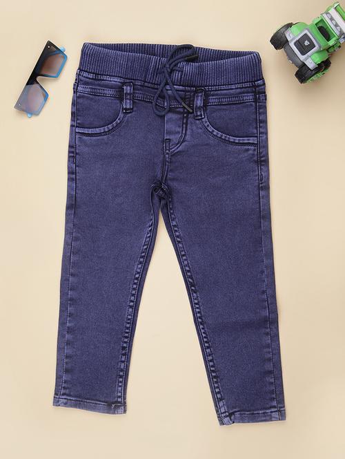 Boys Solid Mid Rise Slim Fit Jean - 21874681 - Very Small Image - 1