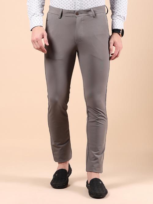 men solid md rise casual chinos  - 21875536 - Very Small Image - 1