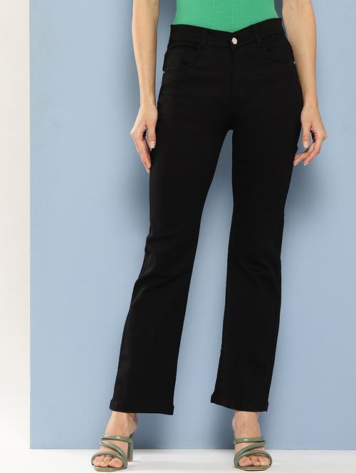 Women Solid High Rise Bootcut Jean - 21880980 - Very Small Image - 1