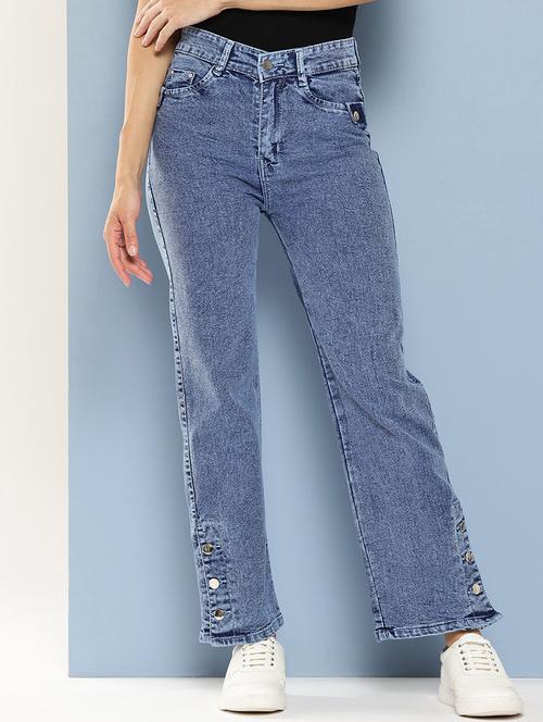 women solid high rise bootcut jean - 21880985 - Very Small Image - 1