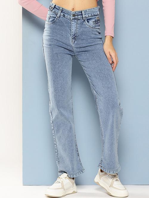 women solid mid rise bootcut jean - 21880988 - Very Small Image - 1