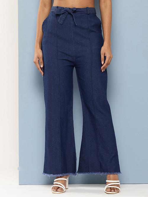 women solid high rise bootcut jean - 21881015 - Very Small Image - 1