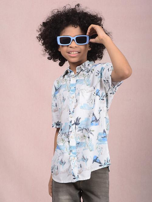 boys printed collared casual shirt - 21881477 - Very Small Image - 1