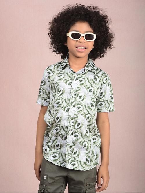 boys printed collared casual shirt - 21881478 - Very Small Image - 1