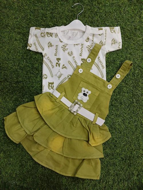 girls printed adjustable strap dungaree dress - 21881654 - Very Small Image - 1