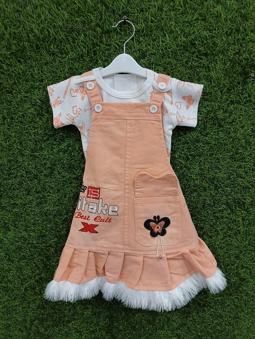 girls printed adjustable strap dungaree dress - 21881682 - Very Small Image - 1
