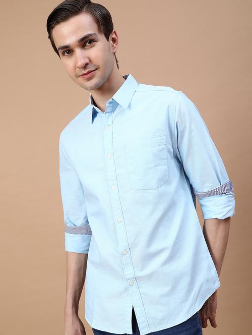 Men Solid Long Sleeve Regular Fit Shirt - 21881787 - Very Small Image - 1