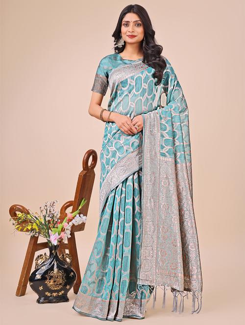 women self design banarasi saree with blouse - 21888303 - Very Small Image - 1
