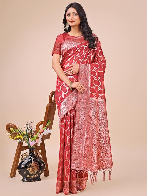 women self design banarasi saree with blouse - 21888304 - Very Small Image - 1