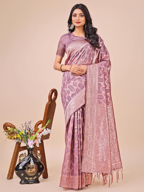 women self design banarasi saree with blouse - 21888305 - Very Small Image - 1