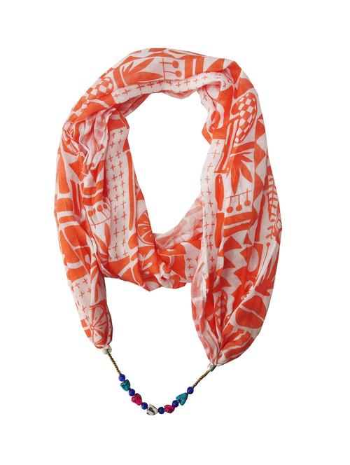 women orange printed scarf - 21899235 - Very Small Image - 1