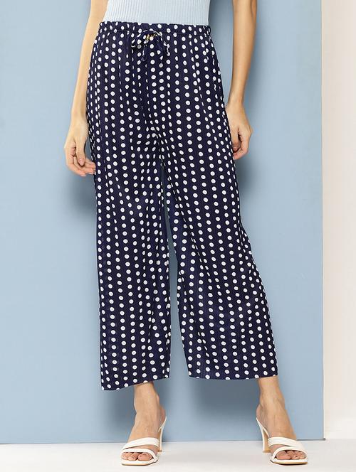 women printed mid rise ankle length straight palazzo - 21901185 - Very Small Image - 1