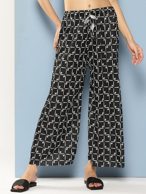 women printed mid rise ankle length straight palazzo - 21901203 - Very Small Image - 1