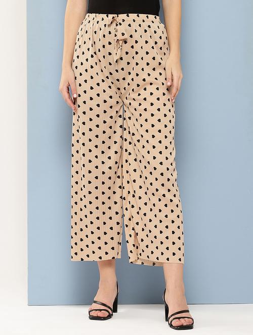 women printed mid rise ankle length straight palazzo - 21901208 - Very Small Image - 1