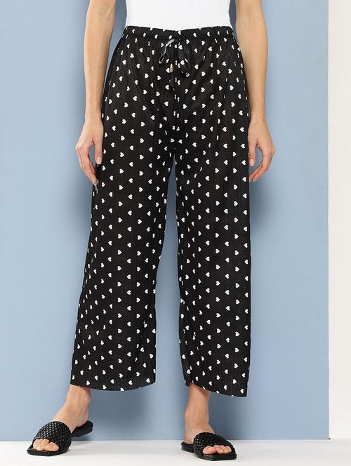 women printed mid rise ankle length straight palazzo - 21901209 - Very Small Image - 1