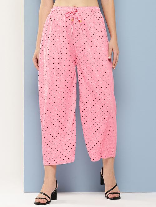 women printed mid rise ankle length straight palazzo - 21901224 - Very Small Image - 1