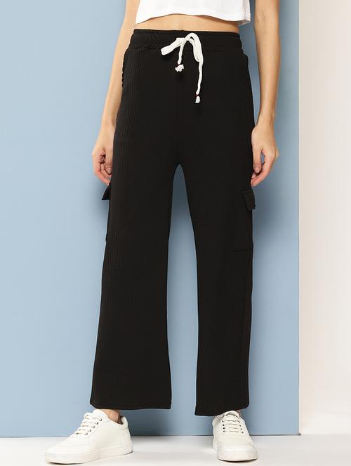 women solid mid rise cargo - 21901243 - Very Small Image - 1