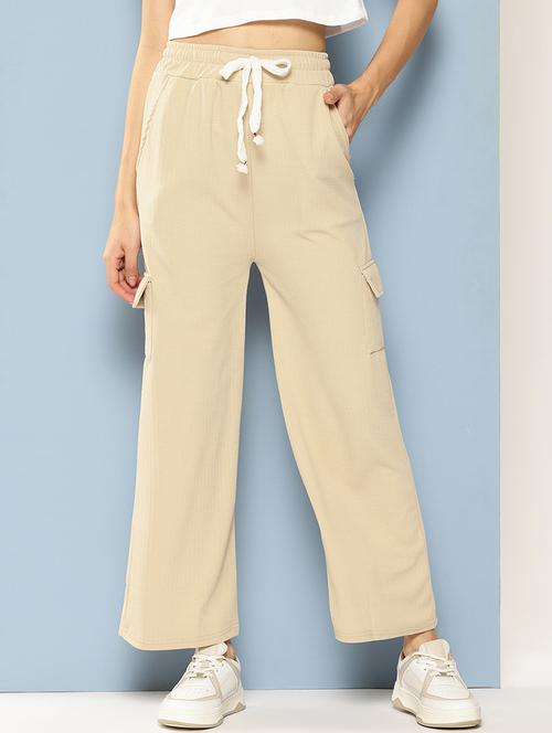 women solid mid rise cargo - 21901245 - Very Small Image - 1