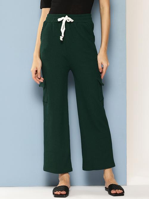 women solid mid rise cargo - 21901246 - Very Small Image - 1