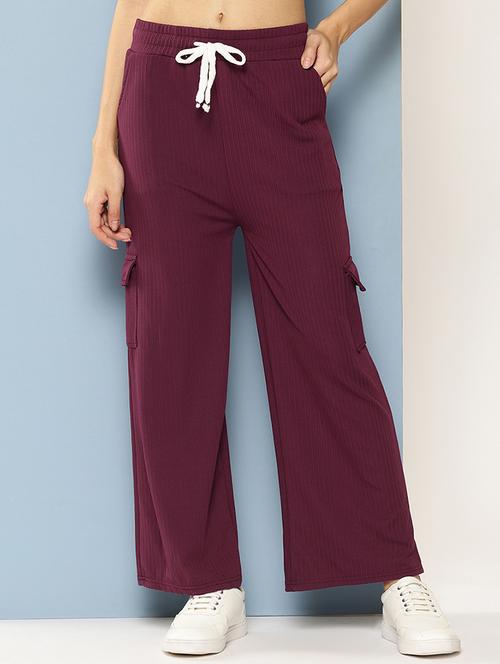 women solid mid rise cargo - 21901250 - Very Small Image - 1