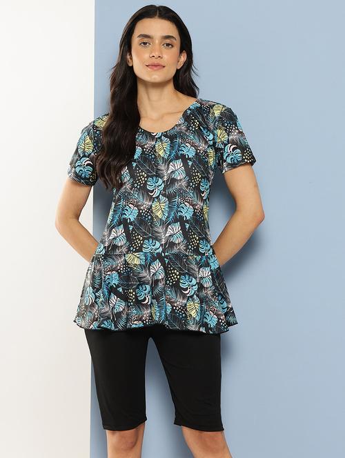 women printed short sleeves swimsuit - 21901272 - Very Small Image - 1