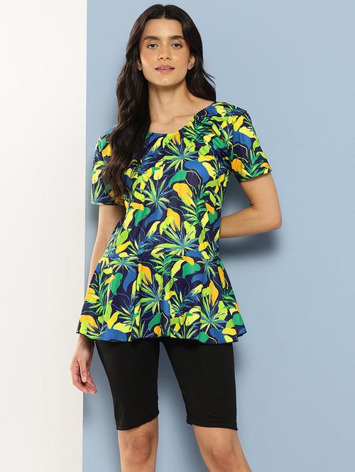 women printed short sleeves swimsuit - 21901293 - Very Small Image - 1