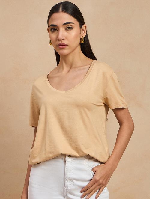 women solid short sleeves regular fit t-shirt - 21902883 - Very Small Image - 1