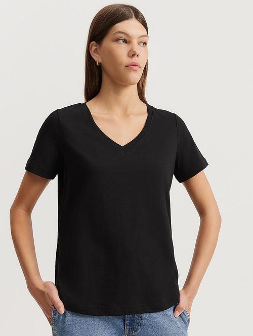 women solid short sleeves regular fit t-shirt - 21902925 - Very Small Image - 1