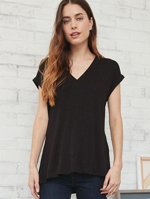 women solid short sleeves regular fit t-shirt - 21902950 - Very Small Image - 1