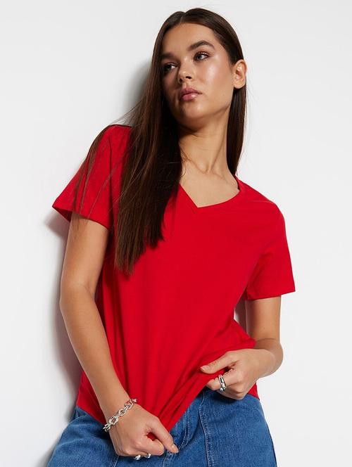 women solid short sleeves regular fit t-shirt - 21903037 - Very Small Image - 1