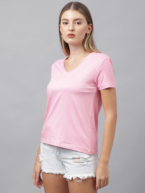 women solid short sleeves t-shirt - 21903564 - Very Small Image - 1