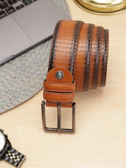 men tan textured belt - 21904609 - Very Small Image - 1