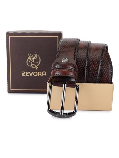 men brown textured belt - 21904631 - Very Small Image - 1