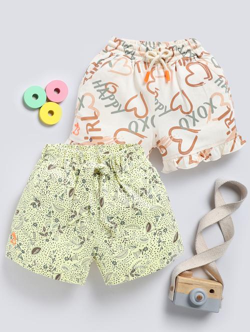 girls pack of 2 printed shorts - 21905207 - Very Small Image - 1