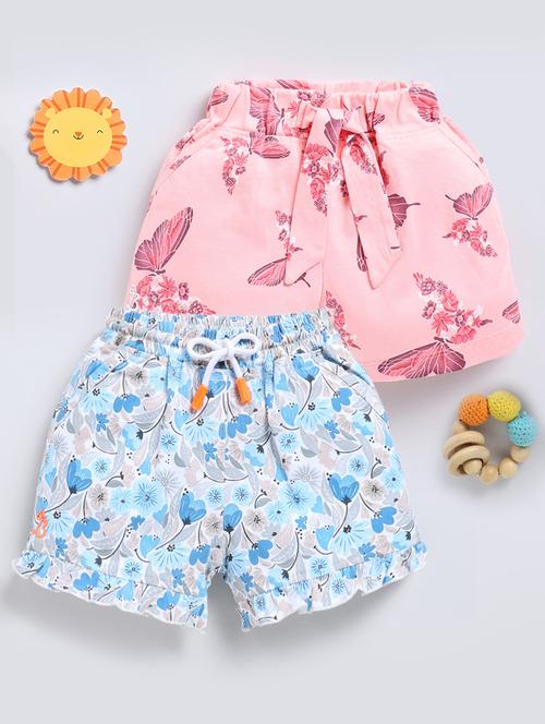girls pack of 2 printed shorts - 21905210 - Very Small Image - 1