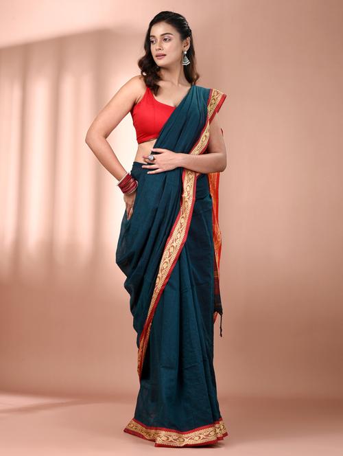 women solid handloom saree - 21905508 - Very Small Image - 1