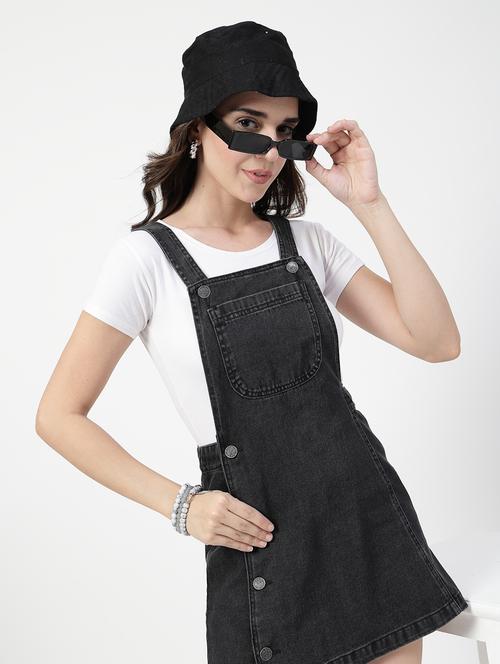 women solid dungaree dress - 21905756 - Very Small Image - 1