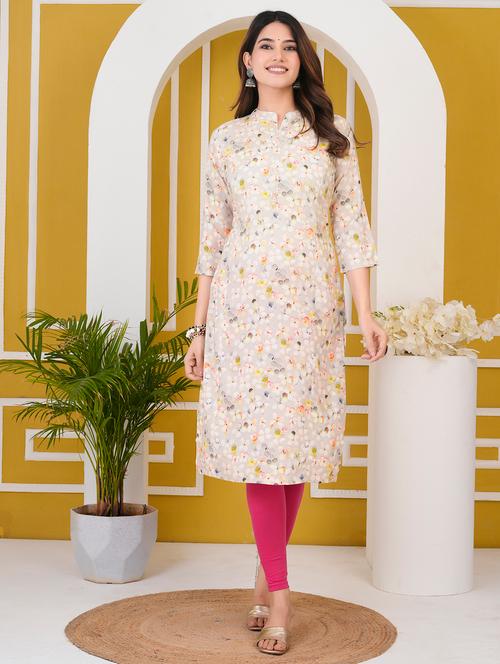 women three quarter sleeve straight kurta  - 21905835 - Very Small Image - 1