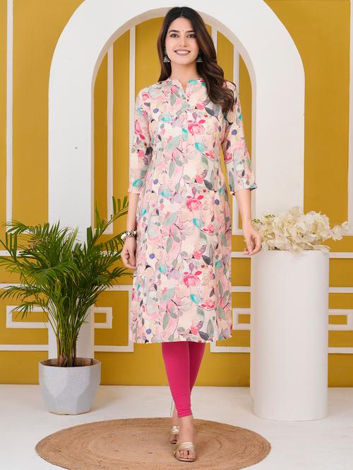 women three quarter sleeve straight kurta  - 21905838 - Very Small Image - 1