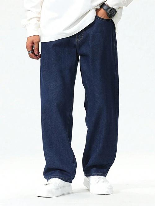 men solid mid rise baggy jean - 21905885 - Very Small Image - 1