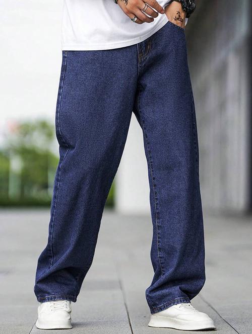 men solid mid rise baggy jean - 21905921 - Very Small Image - 1