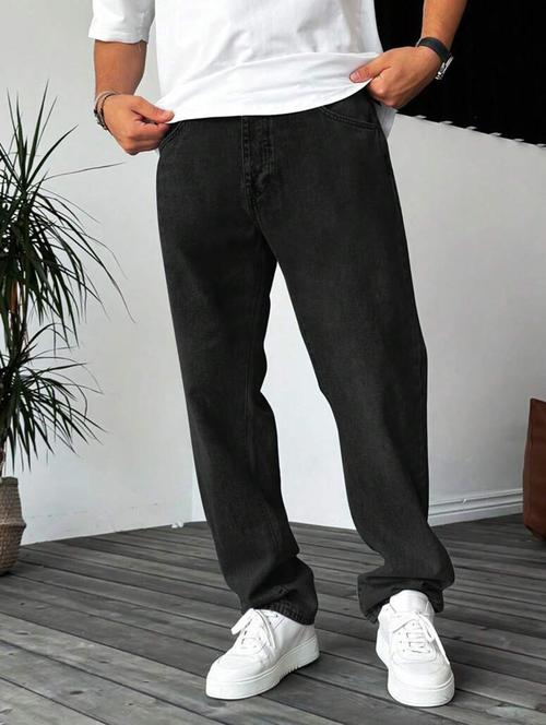 men solid mid rise baggy jean - 21905960 - Very Small Image - 1