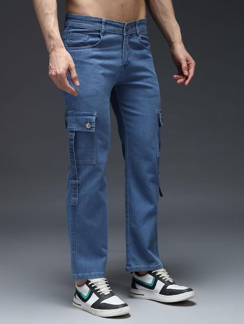 men solid mid rise regular fit cargo - 21906032 - Very Small Image - 1