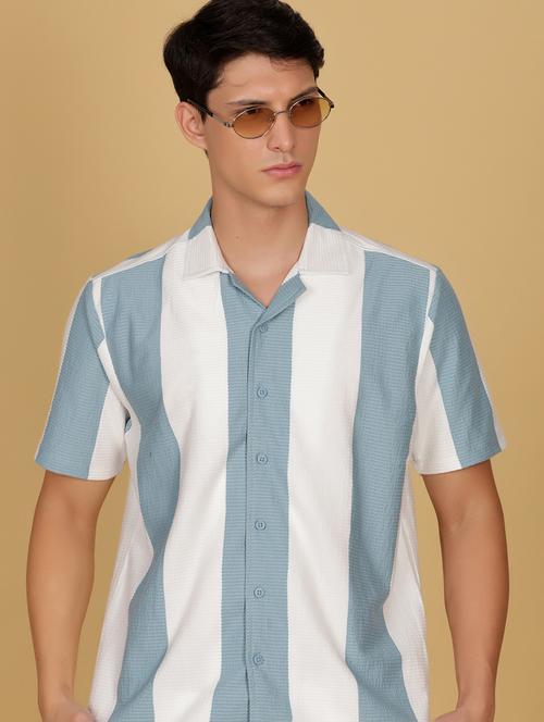 blue cotton casual shirt - 21906822 - Very Small Image - 1