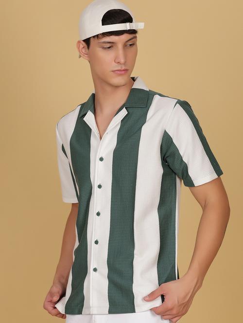 green cotton casual shirt - 21906823 - Very Small Image - 1