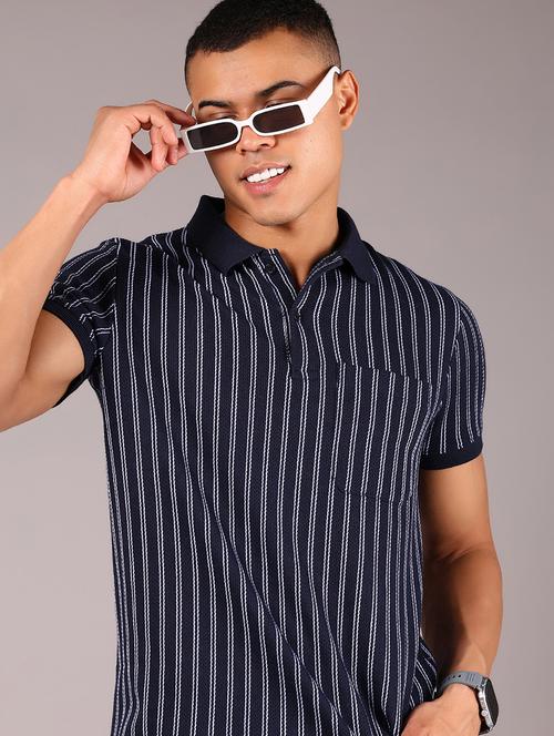 men striped short sleeve regular fit polo t-shirt - 21906921 - Very Small Image - 1