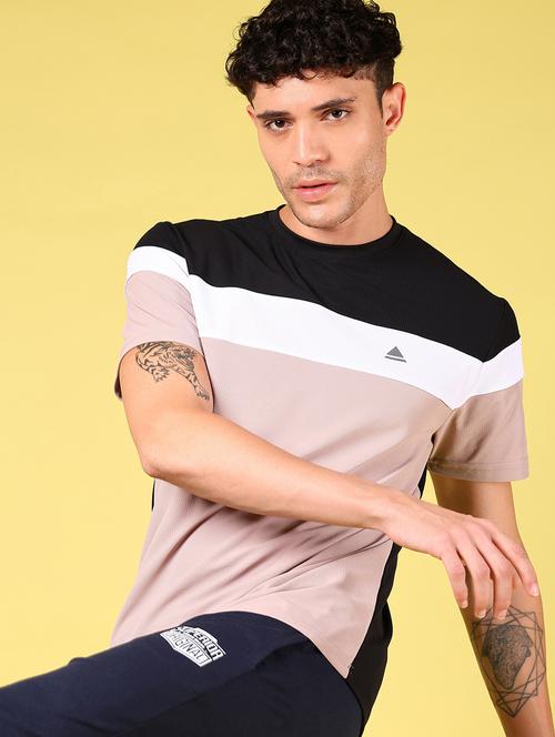 men color block short sleeve regular fit t-shirt - 21906925 - Very Small Image - 1
